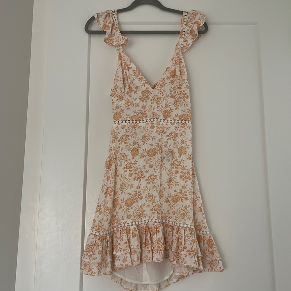 Minkpink Size small “Kiss The Stars Mini Dress in Golden” Revolve